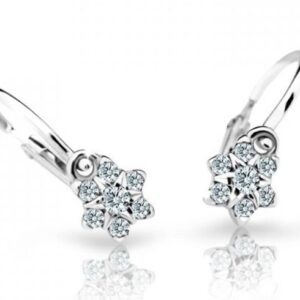 Cutie Jewellery Půvabné dětské náušnice z bílého zlata C2152-10-X-2 bílá