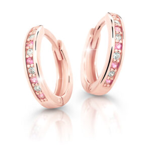 Cutie Jewellery Půvabné kruhové náušnice z růžového zlata C3342-80-X-4 růžová