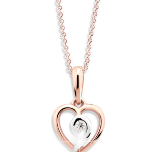 Cutie Jewellery Romantický bicolor přívěsek z růžového zlata Z6298-1609-40-10-X-R4