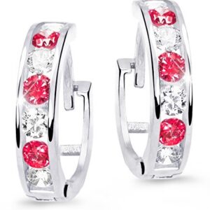 Cutie Jewellery Slušivé dětské náušnice z bílého zlata C3345-80-X-2 červená