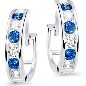 Cutie Jewellery Slušivé dětské náušnice z bílého zlata C3345-80-X-2 modrá