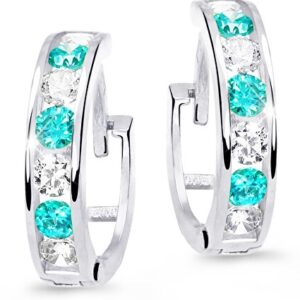 Cutie Jewellery Slušivé dětské náušnice z bílého zlata C3345-80-X-2 světle zelená