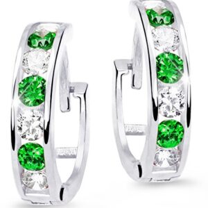 Cutie Jewellery Slušivé dětské náušnice z bílého zlata C3345-80-X-2 zelená