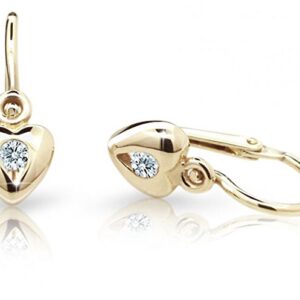 Cutie Jewellery Zlaté dětské náušnice C1556-10-X-1 bílá