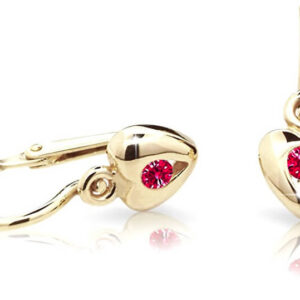 Cutie Jewellery Zlaté dětské náušnice C1556-10-X-1 červená