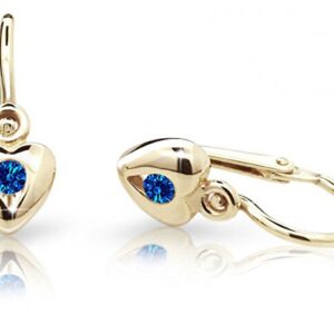 Cutie Jewellery Zlaté dětské náušnice C1556-10-X-1 modrá