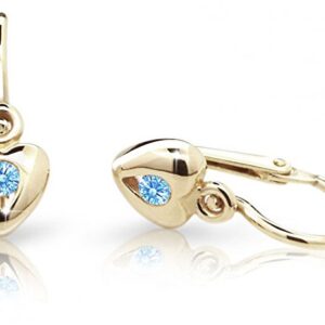 Cutie Jewellery Zlaté dětské náušnice C1556-10-X-1 světle modrá