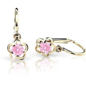 Cutie Jewellery Zlaté dětské náušnice C1945-10-X-1 růžová