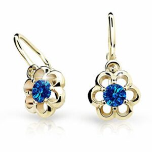 Cutie Jewellery Zlaté dětské náušnice C1947-10-X-1 modrá