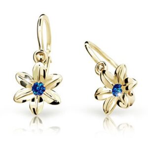 Cutie Jewellery Zlaté dětské náušnice C1993-10-X-1 modrá