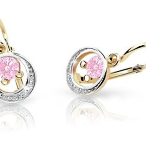 Cutie Jewellery Zlaté dětské náušnice C1997-10-X-1 růžová