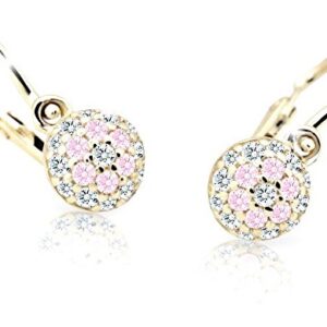 Cutie Jewellery Zlaté dětské náušnice C2150-10-X-1 růžová