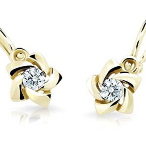 Cutie Jewellery Zlaté dětské náušnice C2201-10-X-1 bílá