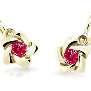 Cutie Jewellery Zlaté dětské náušnice C2201-10-X-1 červená