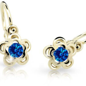 Cutie Jewellery Zlaté dětské náušnice C2204-10-X-1 modrá