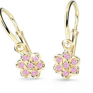 Cutie Jewellery Zlaté dětské náušnice C2746-10-X-1 růžová