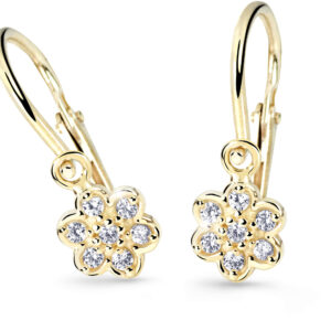 Cutie Jewellery Zlaté dětské náušnice C2746-10-X-1 světle růžová
