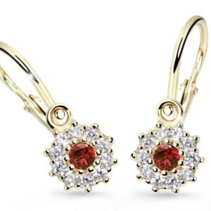 Cutie Jewellery Zlaté dětské náušnice C2749-10-X-1 červená