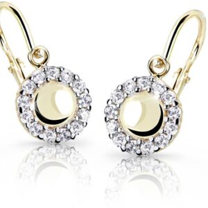 Cutie Jewellery Zlaté dětské náušnice C2750-10-X-1 bílá