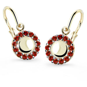 Cutie Jewellery Zlaté dětské náušnice C2750-10-X-1 červená