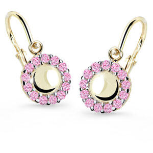 Cutie Jewellery Zlaté dětské náušnice C2750-10-X-1 růžová