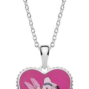 Disney Romantický stříbrný náhrdelník Donald and Daisy Duck CS00025SL-P (řetízek