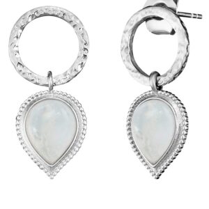 Engelsrufer Stříbrné náušnice s měsíčním kamenem Pure Drop ERE-PUREDROP-MO