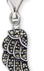 Engelsrufer Stříbrný přívěsek na náramek Křídlo s markazity ERC-LILWING-MA