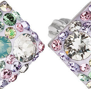 Evolution Group - Pavona Něžné čtvercové náušnice s krystaly Sakura 31169.3