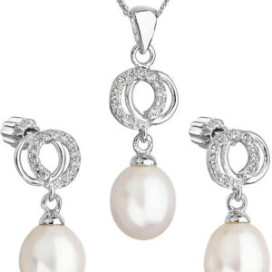 Evolution Group - Pavona Perličková sada šperků se zirkony Pavona 29003.1 bílá (náušnice