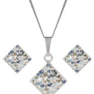 Evolution Group - Pavona Stříbrná souprava třpytivých šperků 39126.3 (náušnice