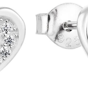 Evolution Group - Pavona Stříbrné náušnice Srdce se zirkony 11025.1