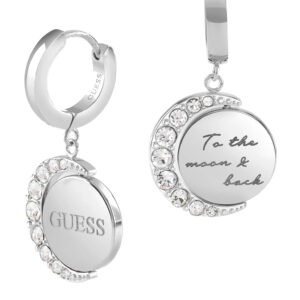 Guess Kruhové náušnice s přívěsky Moon Phases JUBE01192JWRH
