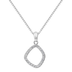 Hot Diamonds Nadčasový stříbrný náhrdelník s briliantem a topazy Behold DP829 (řetízek