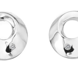 Hot Diamonds Něžné stříbrné náušnice s diamanty Quest DE651