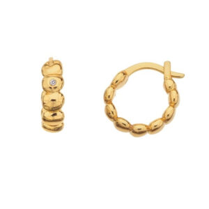Hot Diamonds Překrásné pozlacené náušnice s diamanty Jac Jossa Soul DE659