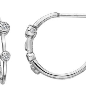 Hot Diamonds Stříbrné kruhové náušnice s diamanty Tender DE641