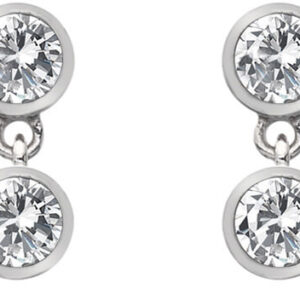 Hot Diamonds Stříbrné náušnice s topazy a pravým diamantem Willow DE586