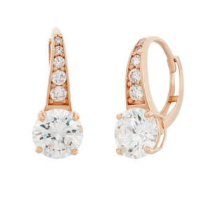 JVD Bronzové náušnice s čirými zirkony SVLE0974XH2RO00