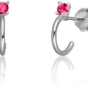 JVD Něžné stříbrné náušnice kruhy se zirkony SVLE0700XH2R100