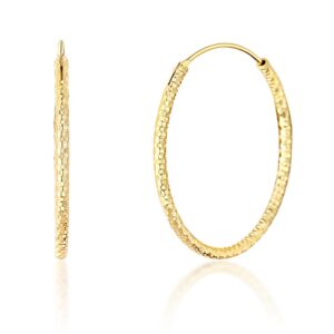 JVD Pozlacené kruhové náušnice ze stříbra SVLE0204XD5GO 4 cm