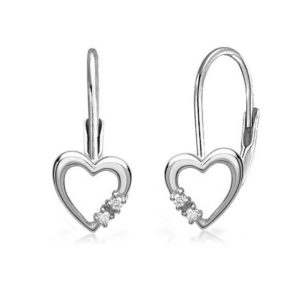JVD Romantické stříbrné náušnice Srdíčka SVLE1262XH2BI00
