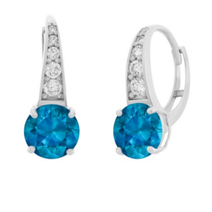 JVD Stříbrné náušnice s čirými a modrými zirkony SVLE0974XH2M300