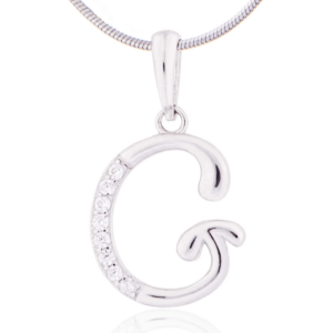 JVD Stříbrný přívěsek s krystaly "G" SVLP0364XH2BI0G