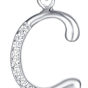 JVD Stříbrný přívěsek se zirkony "C" SVLP0364XH2BI0C