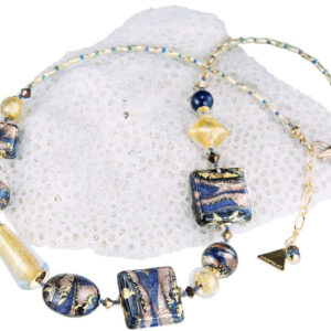 Lampglas Honosný náhrdelník Egyptian Goddess s 24karátovým zlatem v perlách Lampglas NRO4