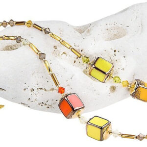 Lampglas Hravý náhrdelník Summer Meadow z perel Lampglas NCU16