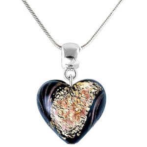 Lampglas Luxusní náhrdelník Starry Night s 24karátovým zlatem v perle Lampglas NLH32