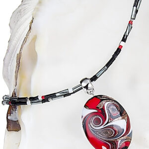 Lampglas Magický náhrdelník Mayan Love s perlou Lampglas NP37