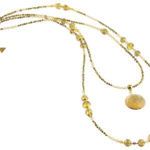 Lampglas Okouzlující náhrdelník Honey Bee s perlami Lampglas NDP3